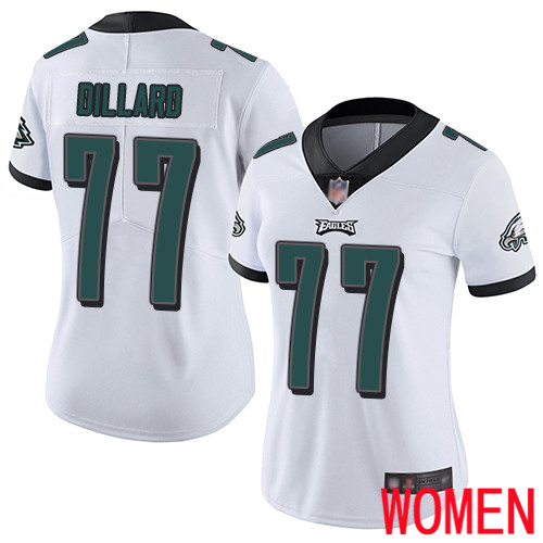Women Philadelphia Eagles #77 Andre Dillard White Vapor Untouchable NFL Jersey Limited Player Football
